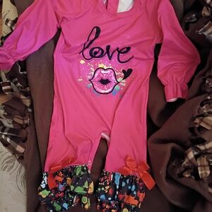 Pink Love Graphic Baby Romper